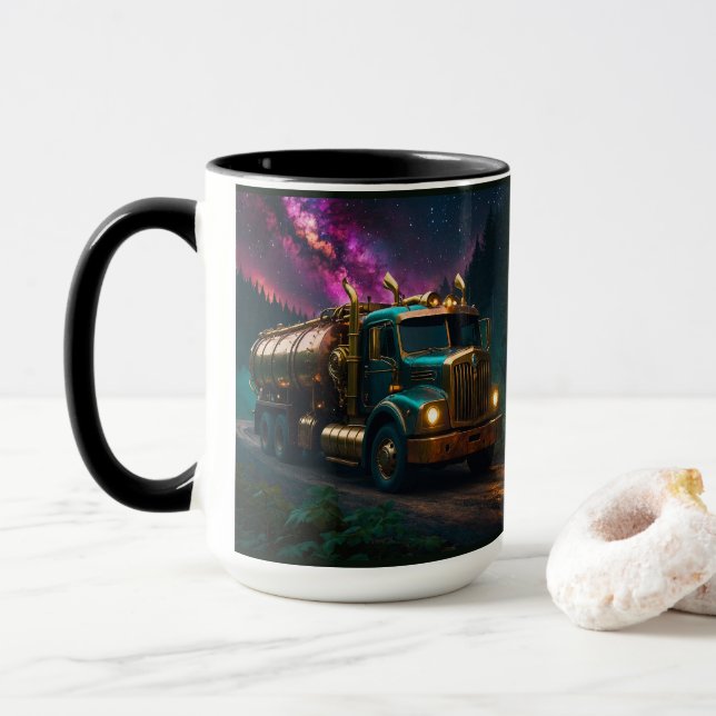 Mug Steampunk Tanker Truck (Avec donut)