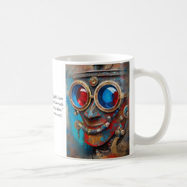 Mug Steampunk The Tin Man Portrait avec citation (Droite)