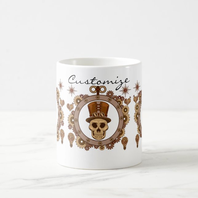 Mug Steampunk Thème Top Hat Skull Thunder_Cove (Centre)