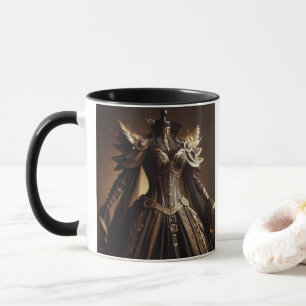 Mug Steampunk Victorian Black and Gold Empress Gown