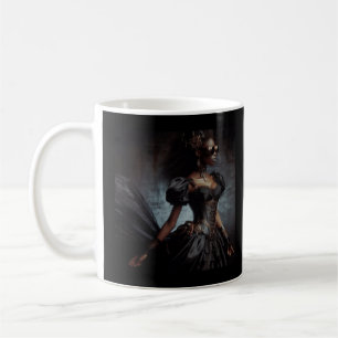 Mug Steampunk Vintage Victorian Lady Black Raven Tri-B
