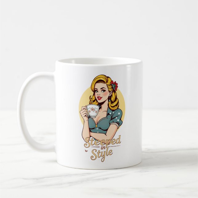 Mug Steeped in Style Glamour Retro Boissons de Thé (Gauche)