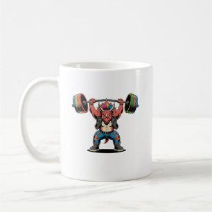 Mug Stégosaure de Rock Punk Dinosaure Jouant de la Gui