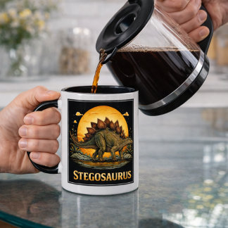 Mug Stégosaure Dinosaure Préhistorique Lune