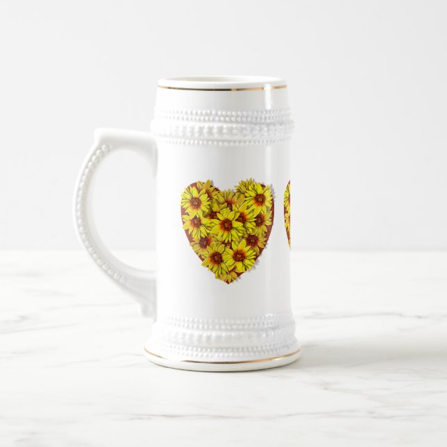 Mug Stein Cœur de Tournesol (Gauche)