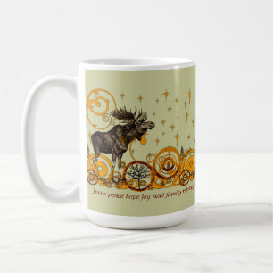 Mug Stein Ho Ho Ho Joie Paix Lune Étoiles Tourbillon O