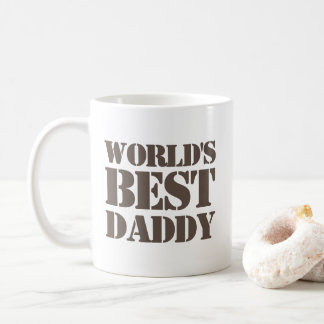 Mug Stencil Brown Texte Meilleur papa du monde