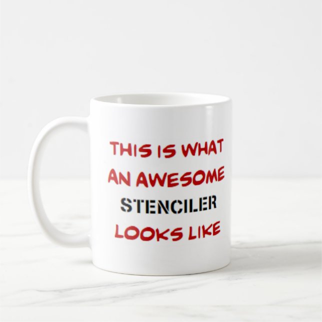 Mug stenciler, génial (Gauche)