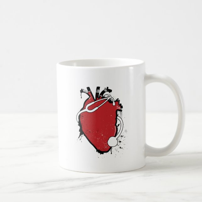 Mug stéthoscope anatomique de coeur (Droite)