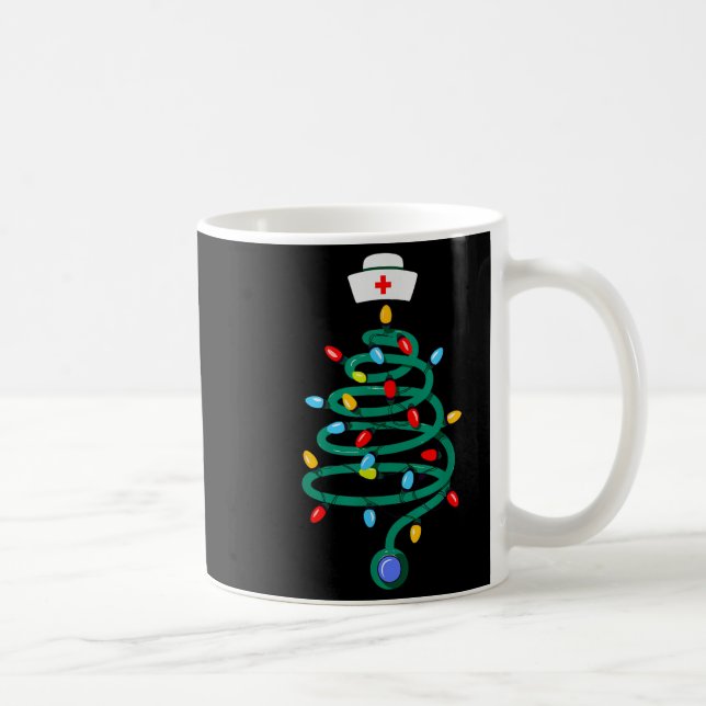 Mug Stethoscope Arbre de Noël Docteur Infirmière (Droite)