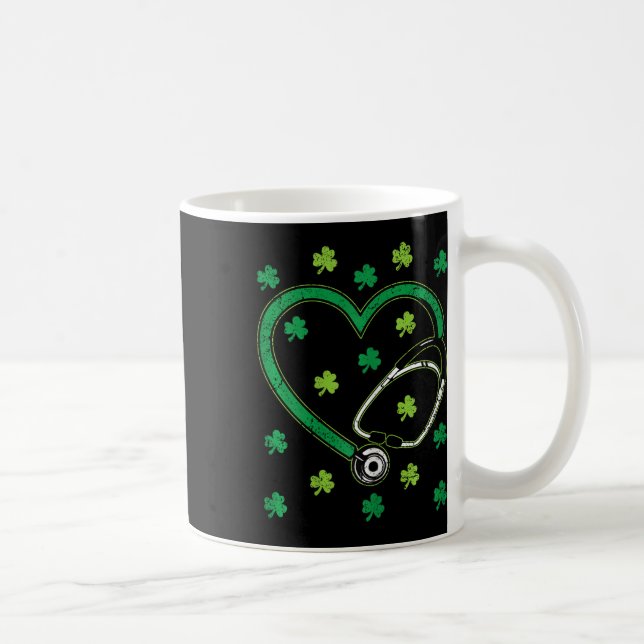 Mug Stéthoscope Cardiaque Fête de la Saint-Patrick Inf (Droite)