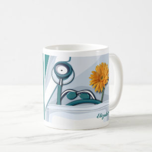 Mug Stethoscope et Daisy Nurse Appréciation Cadeau