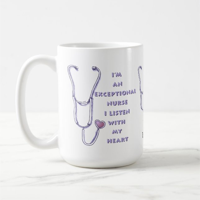 Mug Stéthoscope infirmière exceptionnelle  (Gauche)
