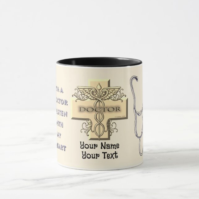 Mug Stéthoscope Médecin du cœur (Centre)