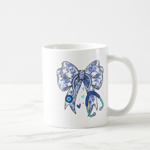 Mug Stéthoscope Médical Fleur Bleue Coquette Infirmièr