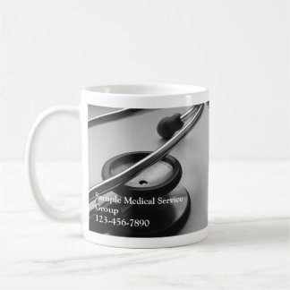 Mug Stéthoscope Médicale, noir et blanc
