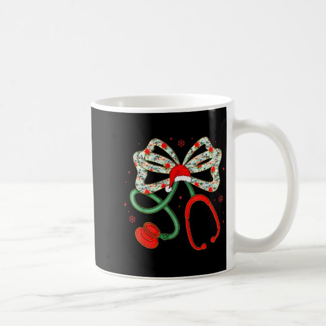 Mug Stéthoscope Noël Infirmière Travailleur de la sant (Droite)