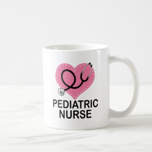 Mug Stéthoscope pédiatrique de coeur d'infirmière