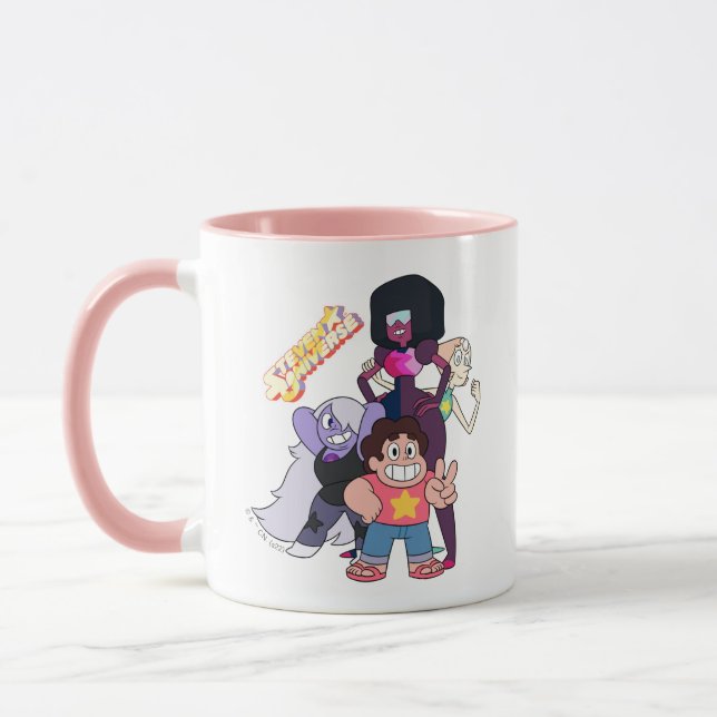 Mug Steven Universe | Pose du groupe Crystal Gem (Gauche)