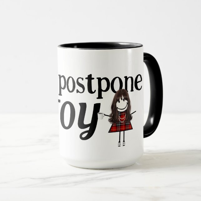 Mug Stick Figure Girl with Joy Cote (Devant droit)