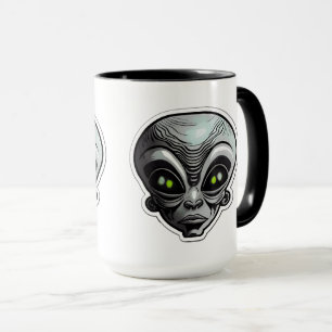 Mug Sticker Alien Art Combo Mug, 15 oz