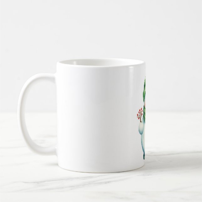 Mug Sticker avec Snowman mignon (Gauche)