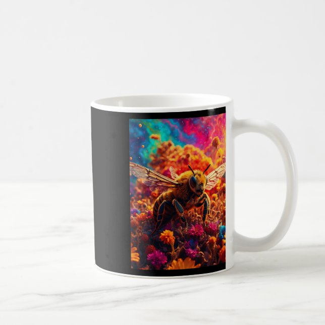 Mug Sticker De Jardin Surreal Et Abeille (Droite)
