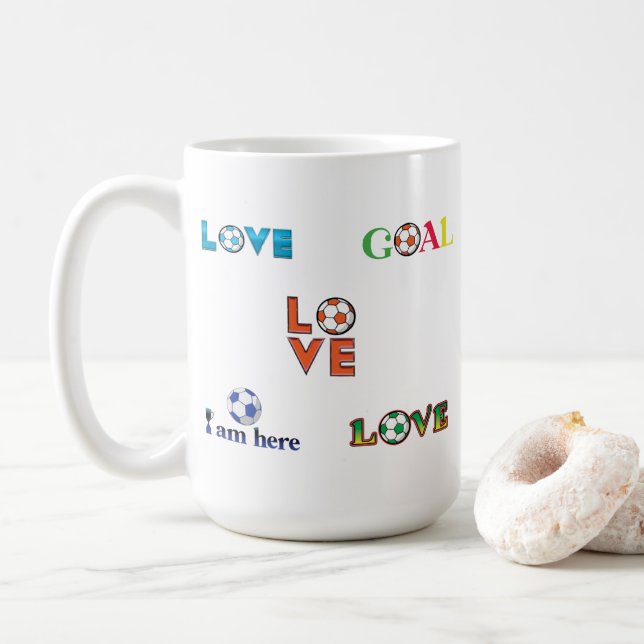 Mug Sticker de la coupe de football (Avec donut)