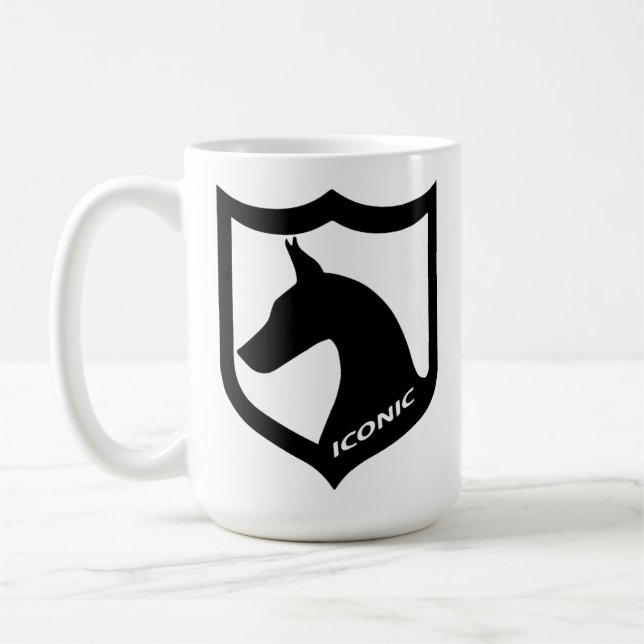 Mug Sticker Logo Iconic Dobermans (Gauche)