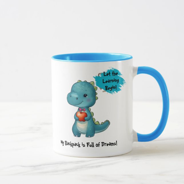 Mug Stickers sac à dos mignon Dino pour enfants (Droite)