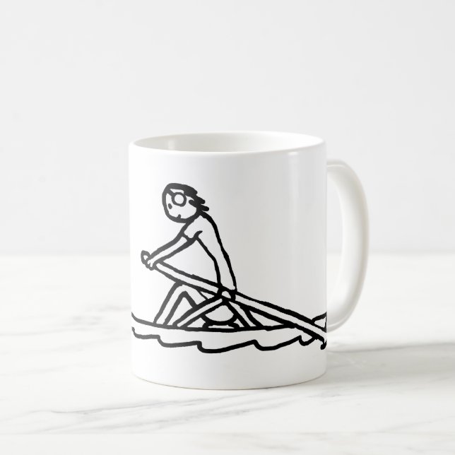 Mug Stickman à la rame (Devant droit)
