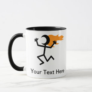 Mug Stickman à tête flamboyante