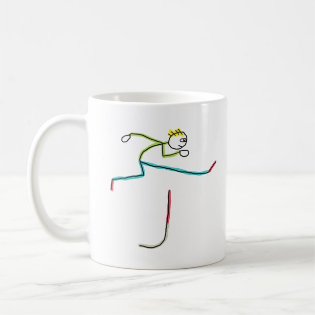 Mug Stickman en course de haies (Gauche)