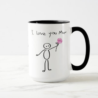 Mug Stickman - je t'aime maman - maman impressionnante