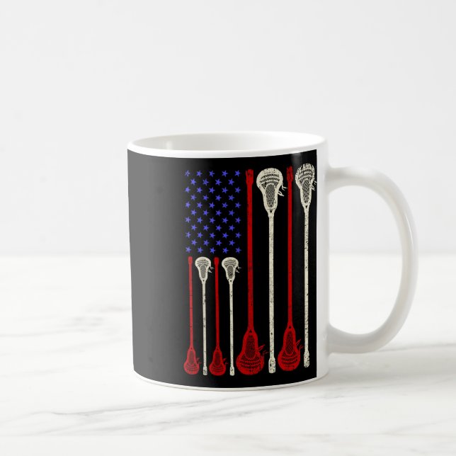 Mug Sticks Lacrosse Drapeau Américain américain (Droite)