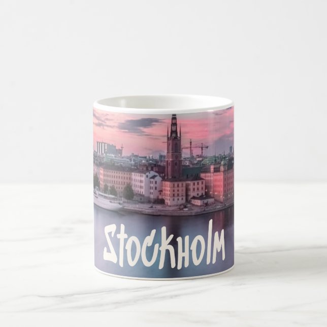 Mug Stockholm Capitale de la Suède Skyline de nuit (Centre)