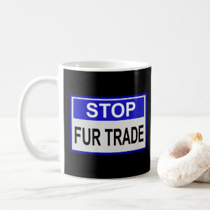 Mug Stop Fur Trade Panneau bleu