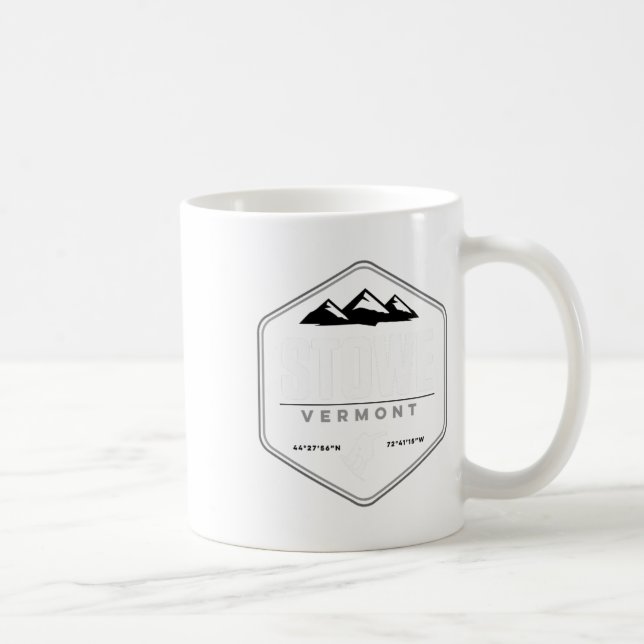 Mug Stowe Vermont Graphic Vintage Snowboard T (Droite)