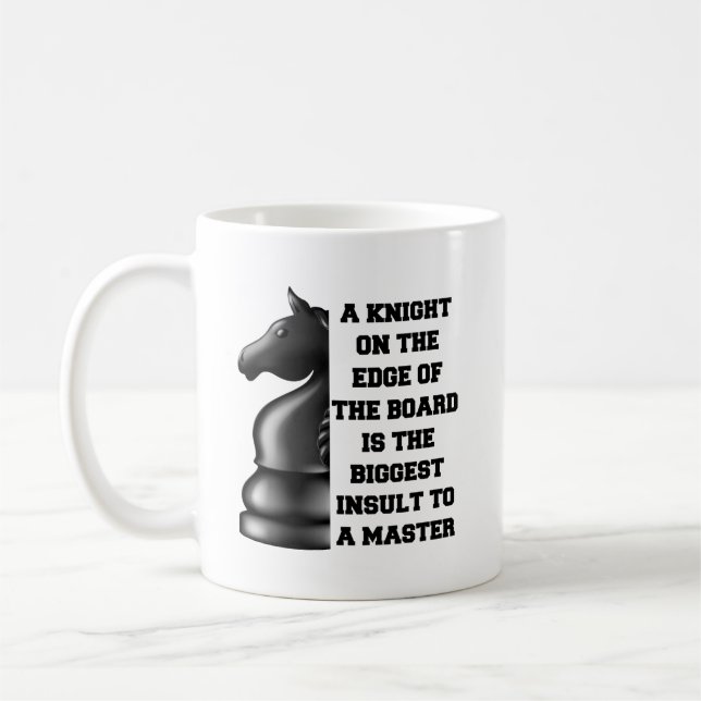 Mug Stratégie d'échecs Chevalier Noir Puissance Wisdom (Gauche)