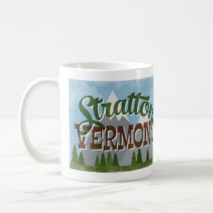 Mug Stratton Vermont Fun Retro Snowy Mountains