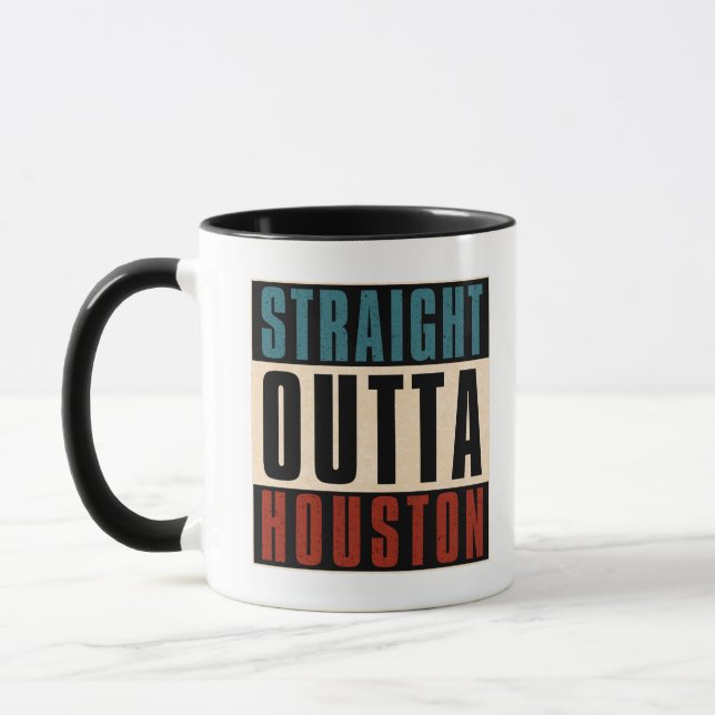 Mug Stright Outta Houston Texas TX USA (Gauche)