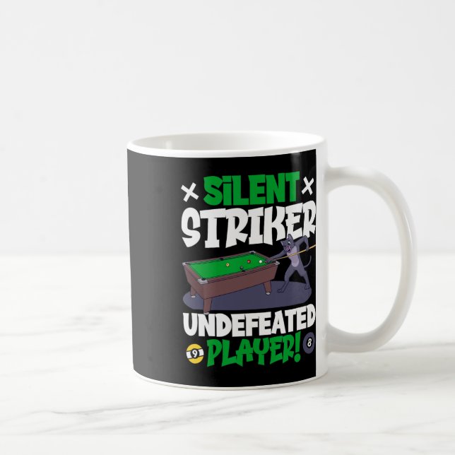 Mug Striker Silencieux - Billard Et Chat (Droite)