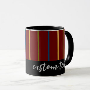 MUG STRIPE VERTICALE MODERNE RÉPÉTANT LA COULEUR ROUGE
