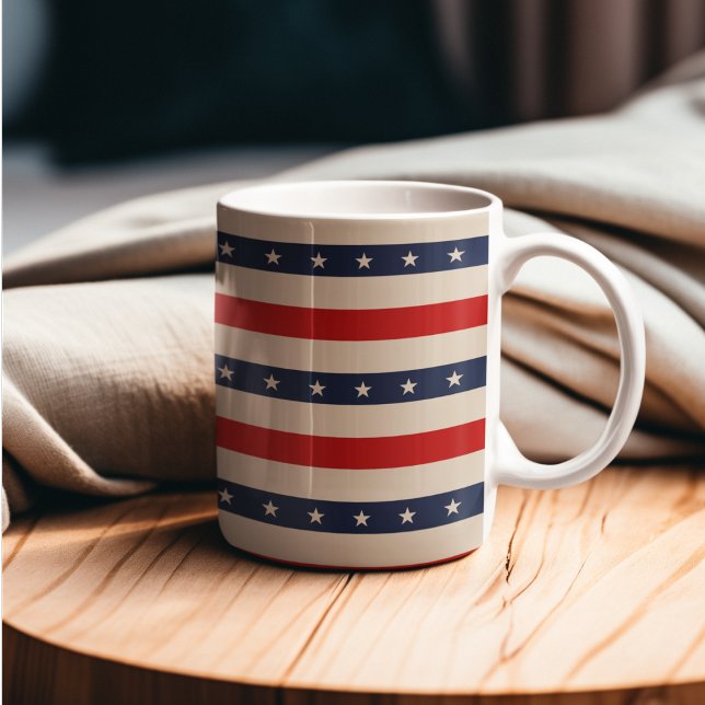Mug Stripes de style drapeau patriotique (mugs and cups)