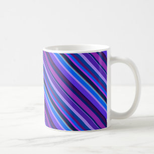 Mug stripes en bleu et purple