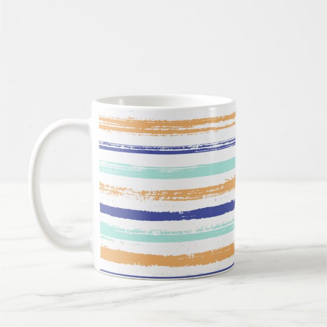 Mug Stripes geometric textile seamless vintage pattern (Gauche)