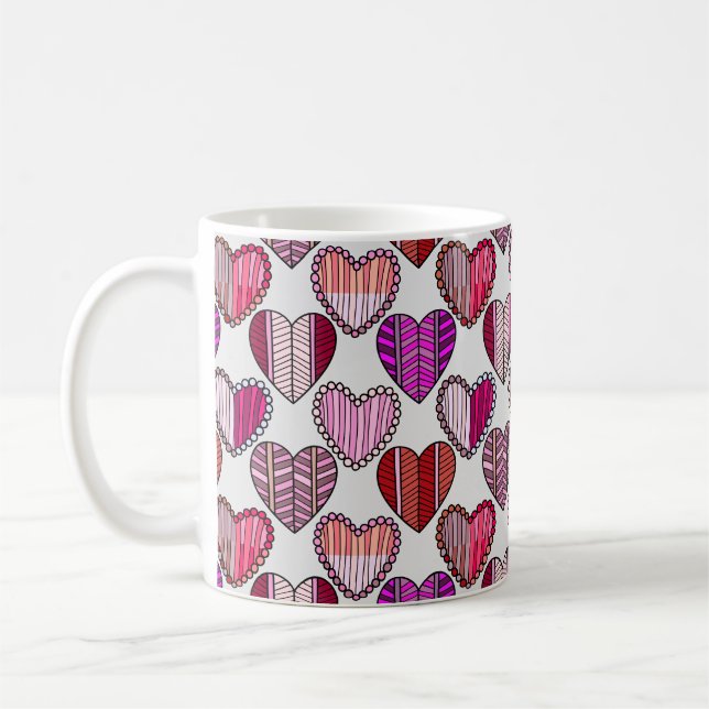 Mug Stripes of Love : Une Symphonie de coeur (Gauche)