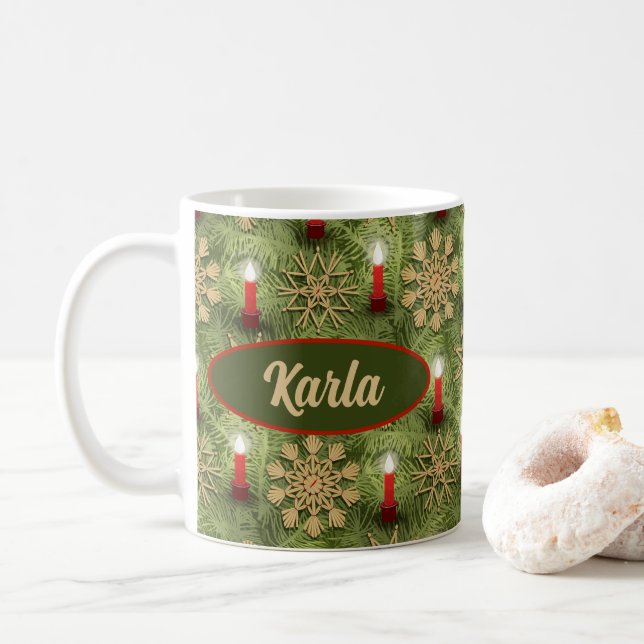 Mug Strohsterne and Candles (Avec donut)