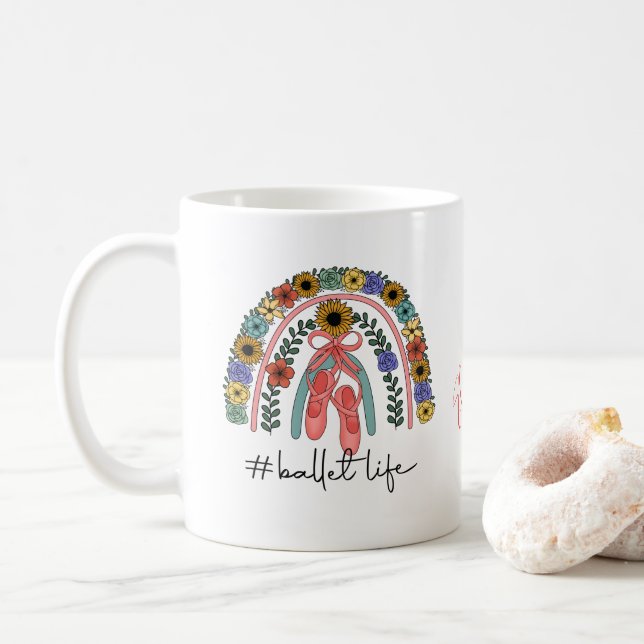 Mug Studio de danse de ballerine Professeur de ballet  (Avec donut)