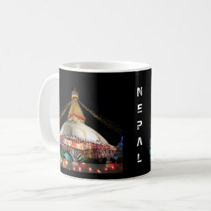 Mug Stupa Boudhanath, Katmandou la nuit - Népal